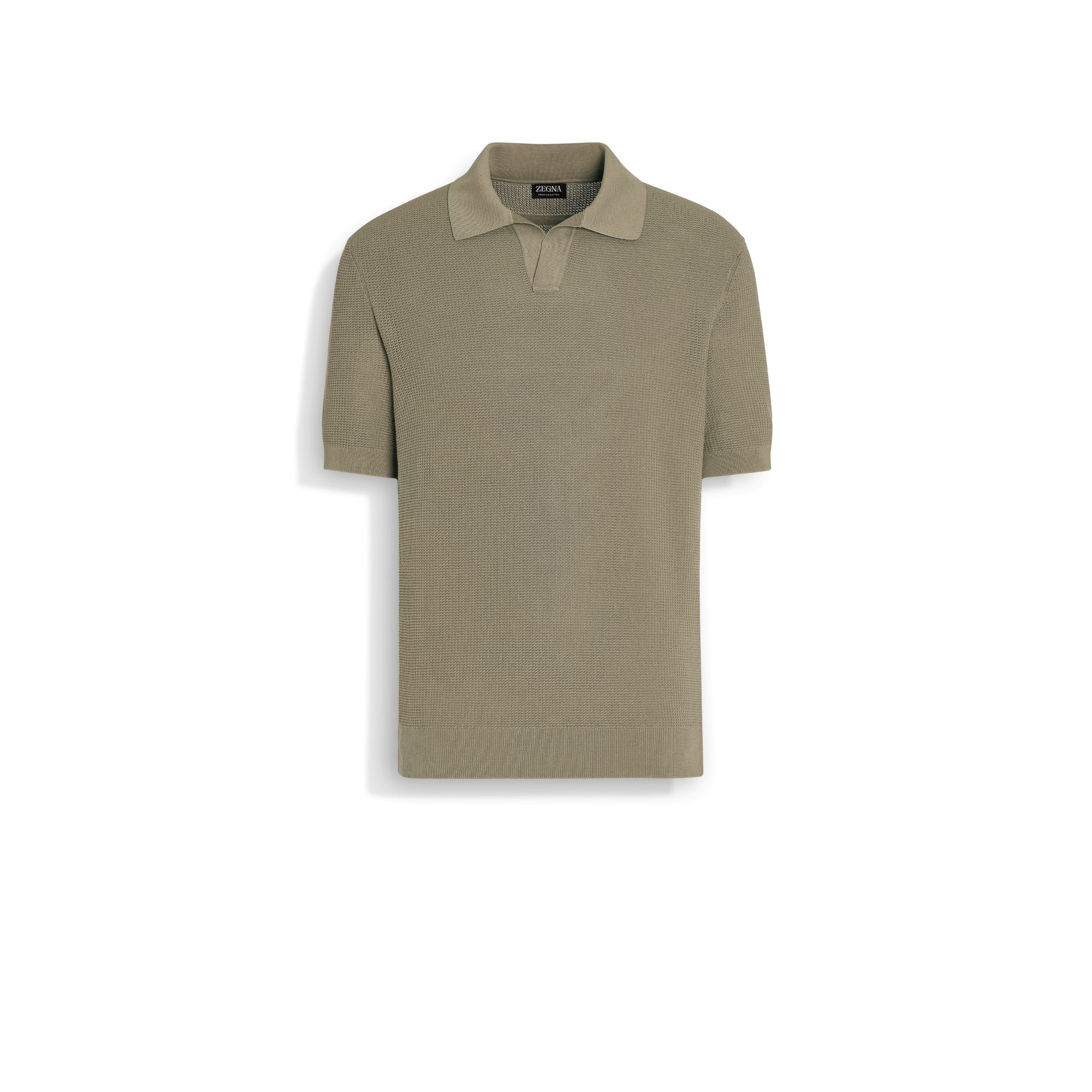 ZEGNA Olive Green Premium Cotton Polo Shirt