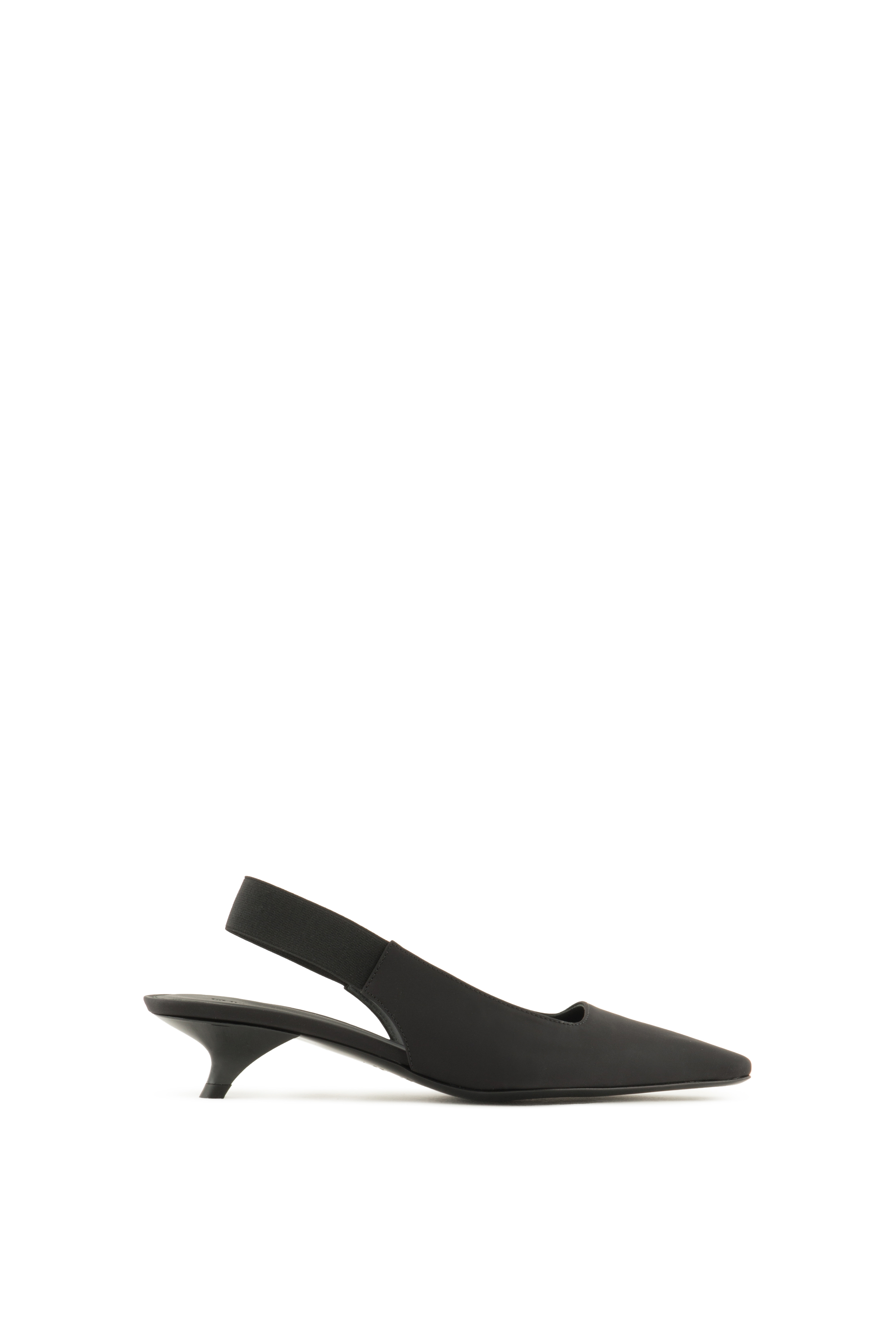Emporio Armani Nylon slingback court shoes with square toes