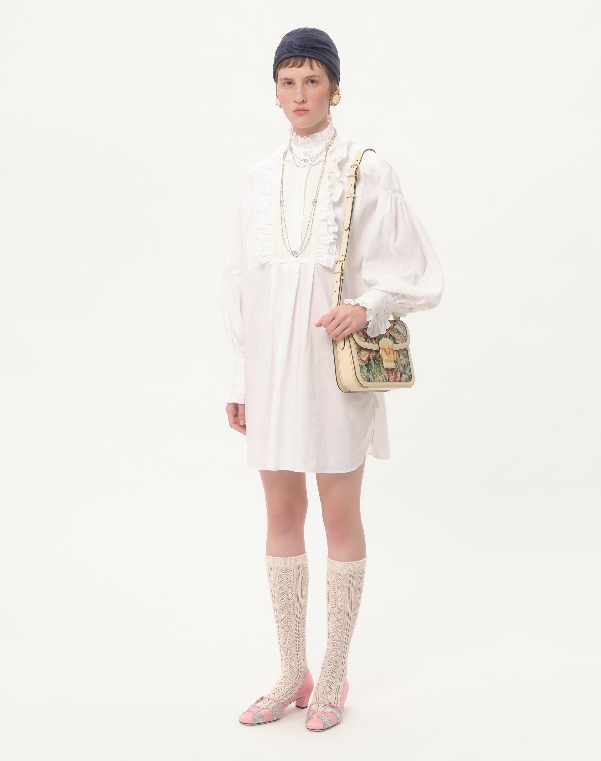 Valentino Short Cotton and Linen Dress